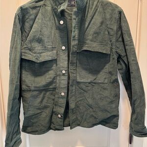Abercrombie & Fitch green Corduroy Shirt Jacket